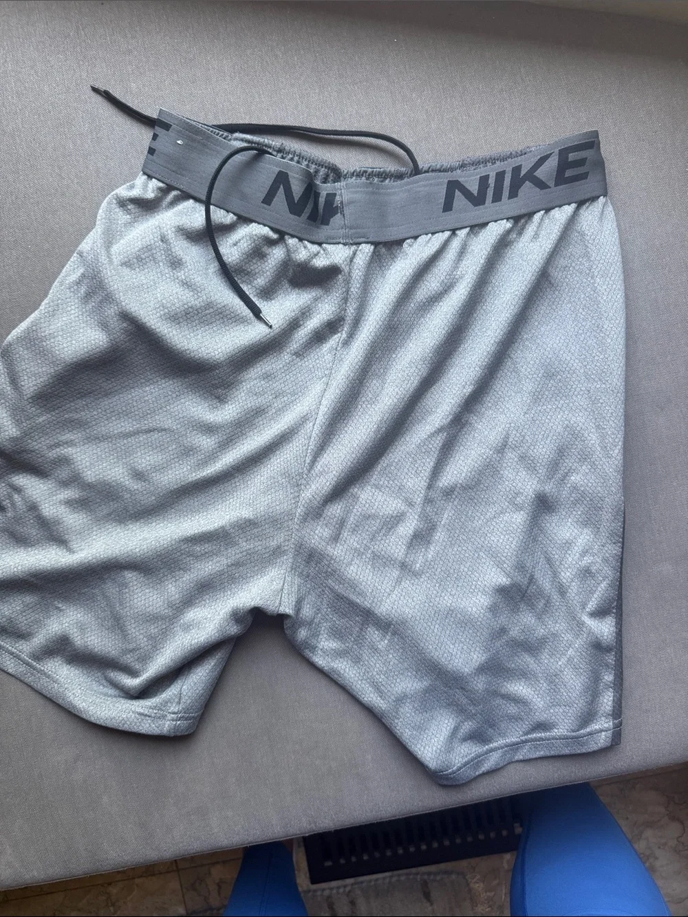 Nike Light Gray and Dark Gray Athletic Shorts